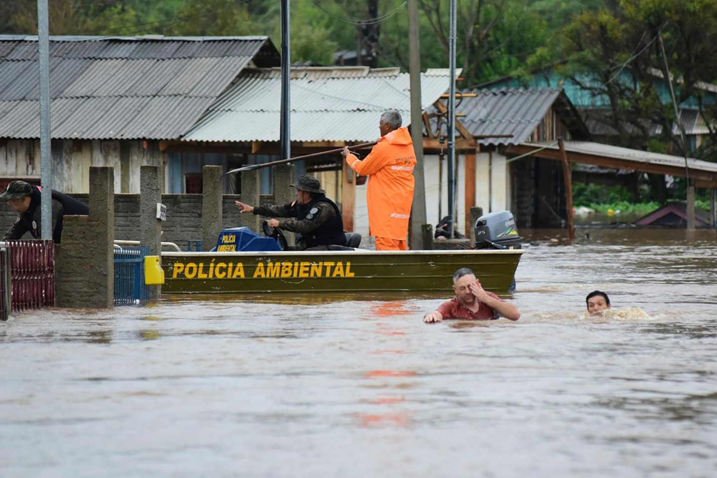Ganze Dörfer im Bundesstaat Rio Grande do Sul sind überschwemmt.