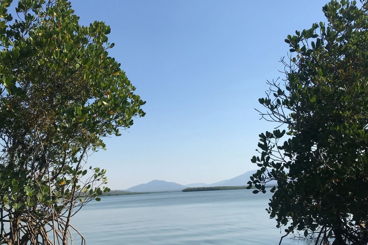 Blick von der Insel Worthington Island aufs Wasser.