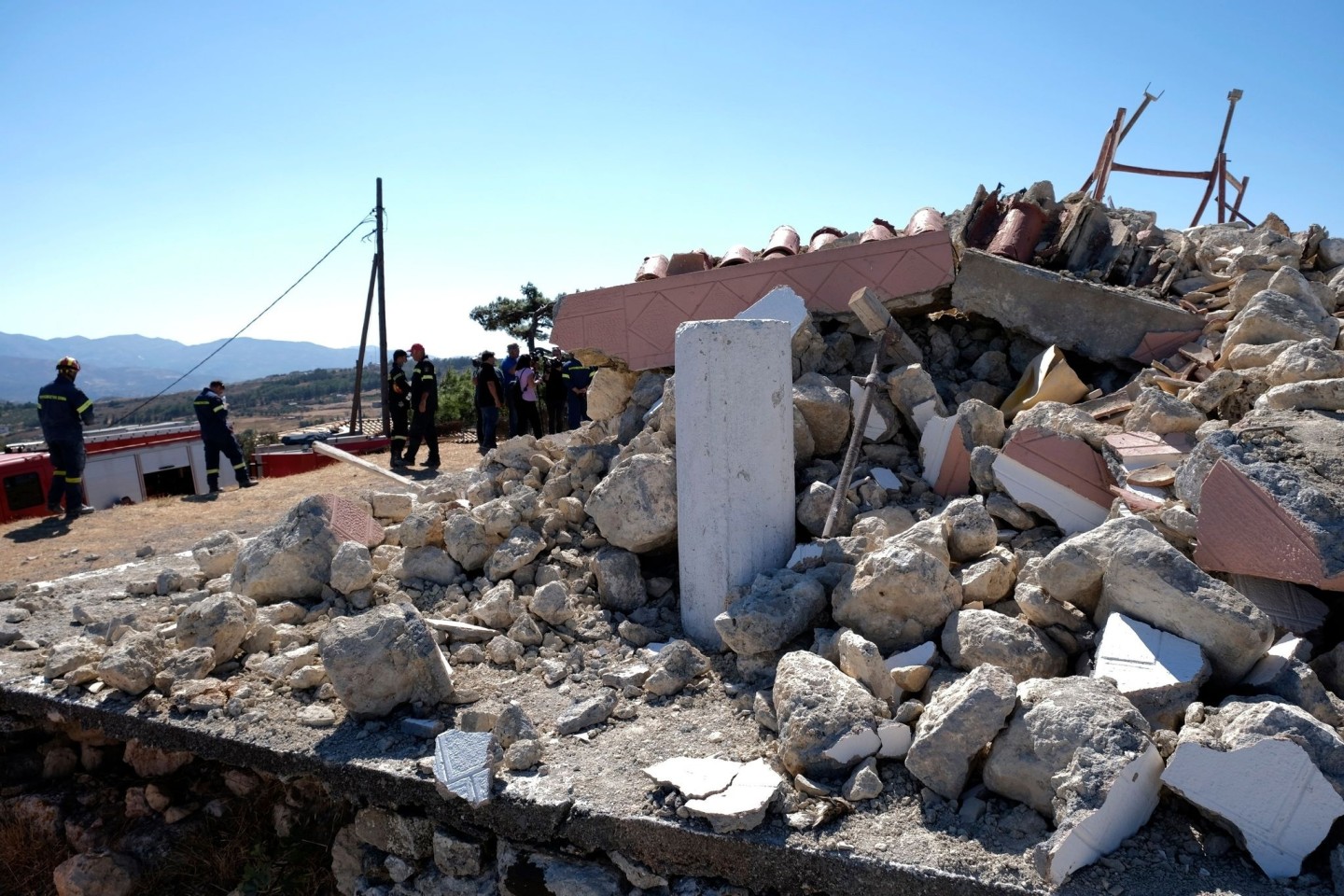 Vor zwei Wochen wurde bei einem Erdbeben auf Kreta die griechisch-orthodoxe Kirche Profitis Ilias zerstört (Archivbild vom 27.09.).