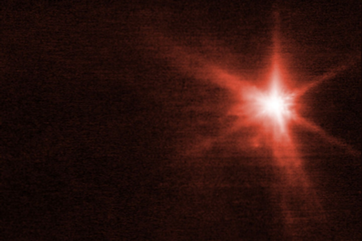 Das vom «James Webb»-Teleskop aufgenommene Bild zeigt den Asteroiden Dimorphos Ende September vier Stunden nach dem Einschlag der Sonde.