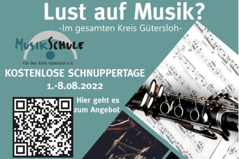 Kostenlose Schnuppertage an der Musikschule für den Kreis Gütersloh e.V.