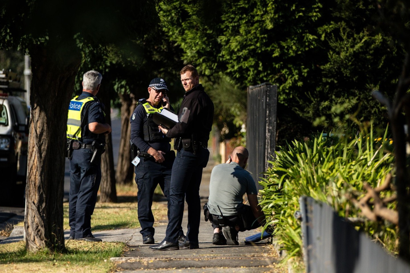 Die Polizei riegelte die Fundstelle der Leiche im Vorort Preston in Melbourne ab.