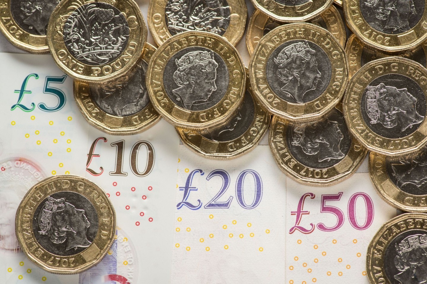 Britische Münzen und Banknoten tragen aktuell das Konterfei der Queen.