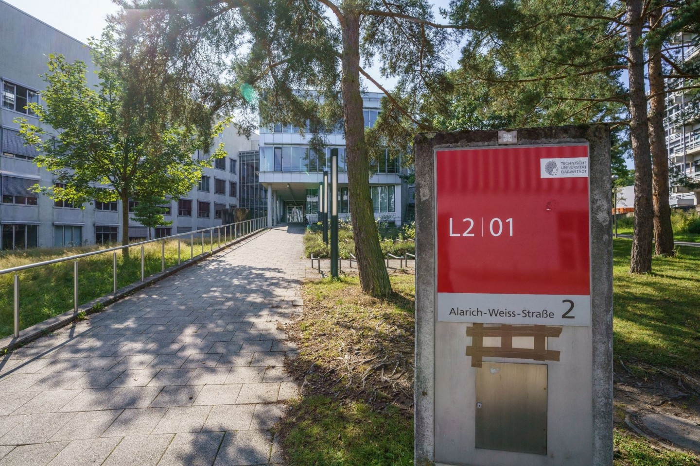 Blick auf den Campus Lichtwiese der TU Darmstadt.
