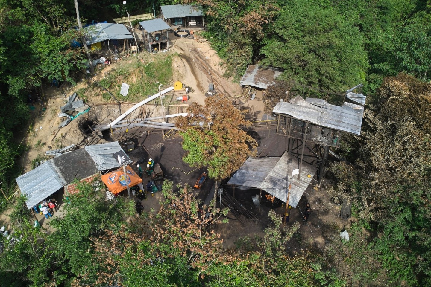 In der Mine «La Mestiza» wurden 14 Bergleute mehr als 600 Meter tief verschüttet.